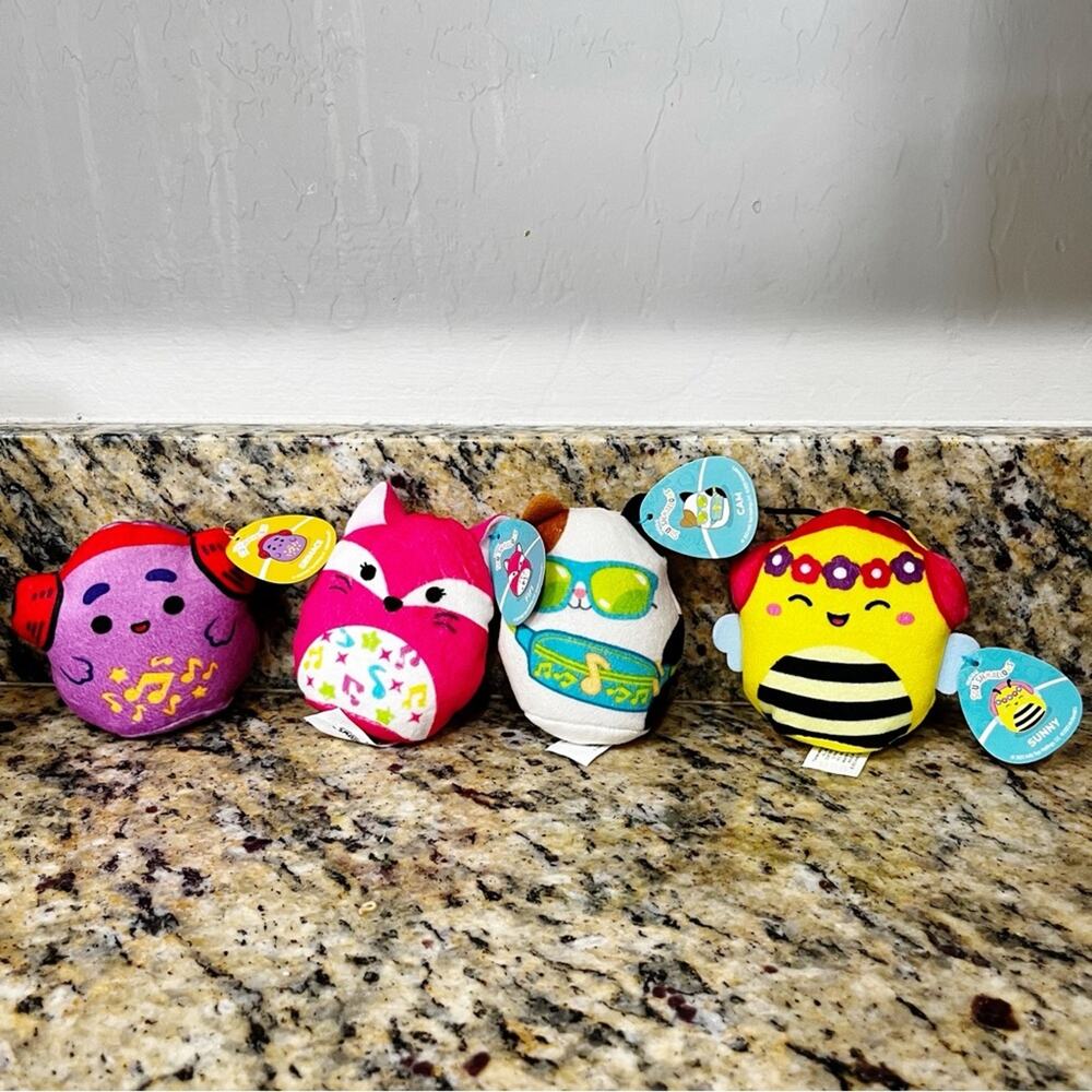 NEW McDonald’s mini Squishmallows plush toys kids meal Cam Fifi Grimace Sunny